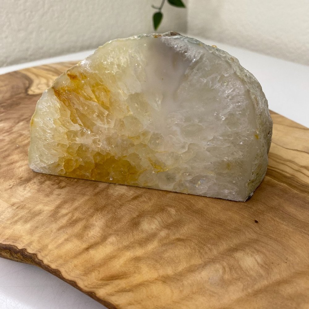 Agate Crystal Candle Tea Light Holder - Bath Crystal Gem Spiritual Decor